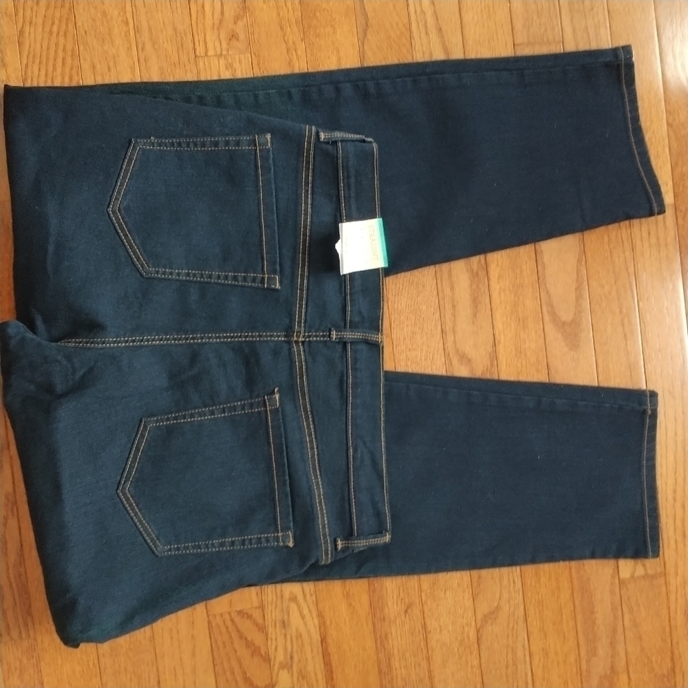 Style & Co Straight Leg Dark Wash Jeans 16S - Picture 12 of 13